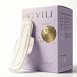 VIVILI pH 4.5 Organic Alternative Pads (Regular 9.5' / 240mm) - Ultra-Thin 100% Bio-Silk PLA. Breathable & 17x Drier Than Organic Cotton for Sensitive Skin, Unscented with Wings (40 Count)