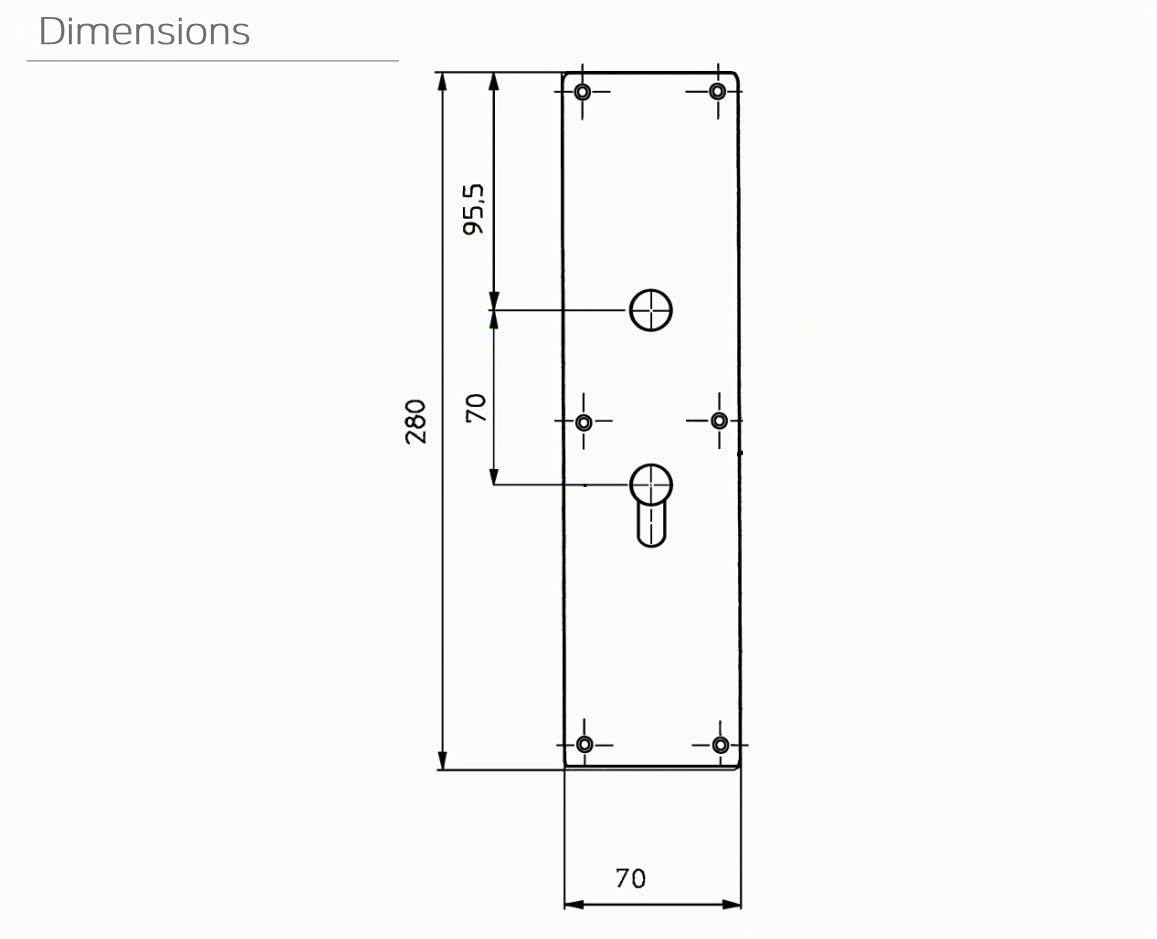 Bricard 66100 Demi-Ensemble pour Porte extérieure à béquille pour Série 74 Version Standard, Coloris Blanc