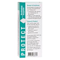 BADERs PROTECT Mundhygiene Kaugummi aus der Apotheke. Antibakterieller Schutz für den Mundraum mit Teebaumöl, Grüntee und Xylit. 3 x 20 Kaugummi-Quadrate – Ansicht 4
