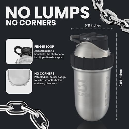 Shaker de protéines en acier inoxydable 680g gourde isotherme