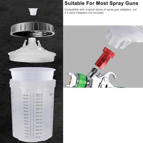 Kit tasse de peinture 20 onces gradué 600 ml haute résistance B - 7