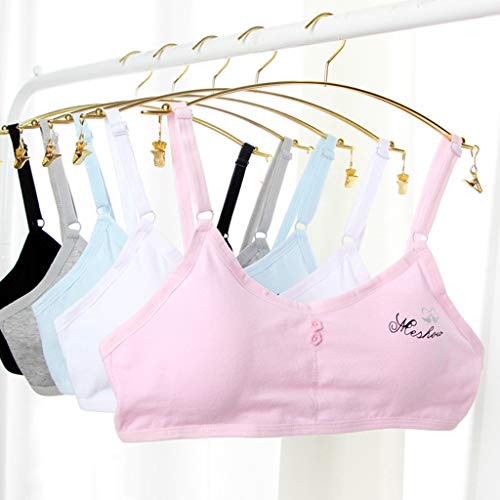 Teen Girls Anti-Exposure Seamless Bras Training Bra Comfy Camisole with Adjustable Strap, Pull-on Design Workout Everyday Bra 6