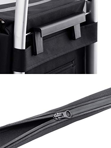 Meister Einkaufstrolley - 56 Liter - Extra große Reifen - Mit Kühlfach - Abnehmbare & regenfeste Tasche - Aufhängung für den Einkaufswagen / Klappbarer Shopper / Einkaufsroller / Handwagen / 6816800 – Bild 5