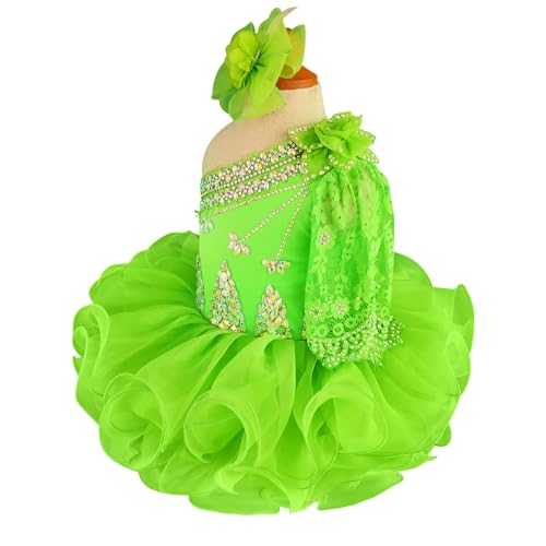 Jenniferwu One Shoulder Infant Toddler Baby Newborn Little Girl's Pageant Party Birthday Dress4