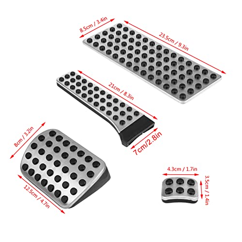 4 peças capa de pedal de freio de combustível de carro, borracha antiderrapante, capa de freio a gás