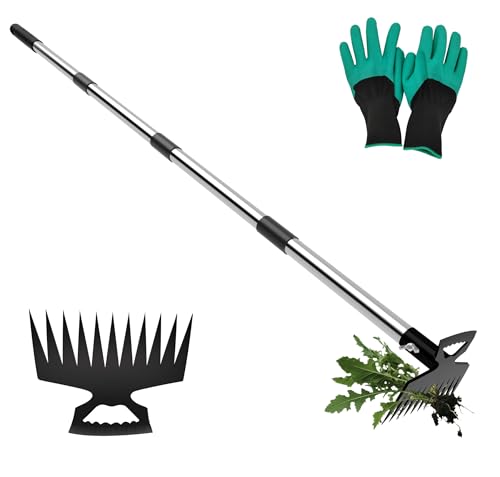 ATLRGISL Weeding Puller Tool with Long Handle, 11 Tooth...