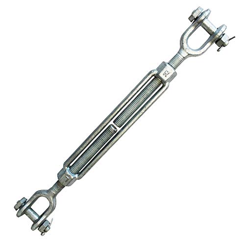 Prolinemax Tensor Giratorio Quijada-Quijada 1/2" x 9" Acero Carbono Galvanizado Forjado en Caliente Capacidad 2,200 Lbs miniatura 1