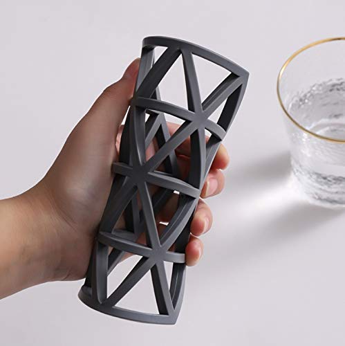Naidev 4PCS Silicone Trivet Mats Hot Pads Heat Resistant Bowl Mats Dish Mats Drink Coasters Non-Slip Pot Holders for Home Kitchen Dining Table Decoration (1 Large 3 Small Mix) 4