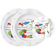 Portion Perfection Porcelain Bariatric Plates for Portion Control, 8 inch, Dietitian Owned, Bariatric Surgery Must Haves, Perfect for Post Gastric Sleeve and Gastric Bypass Weight Control Plans