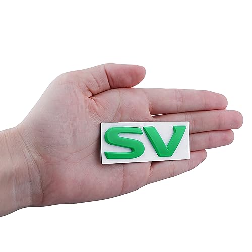 Image of 1PC SV Emblem for Car Decoration Metal Badges 3D SV Sticker Decal Fender Sticker Badges Nameplate Easy Installation for Car /SUV /Truck (Green)