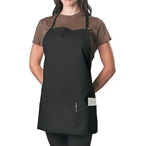 KNG Black 3 Pocket Adjustable Bib Apron for Men and Women
