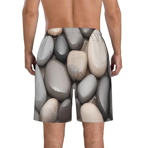 The Pebbles by The Seaside Men's Beach Pants-Quick-Dry & Comfortable Mens Beach Shorts for Men, Perfect for Surfing and Everyday Wear White3