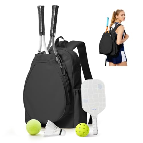 BJLFS Zaino da Tennis per Donne e Uomini, Borsa da Tennis, Borsa Zaino per Badminton, Grande Borsas da Racchetta Borsas Sportiva che Può contenere 2 racchetta e scarpe da tennis