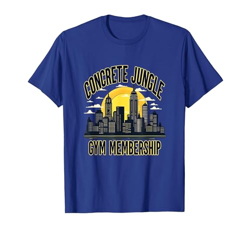 Concrete Jungle Gym NYC T-Shirt Men Large Royal Blue