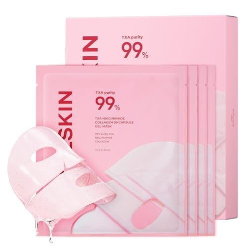APRILSKIN TXA Pink Capsule Gel Mask | Overnight Face Mask for Glass Glow Skin I 99% High-Purity Tranexamic Acid 3 for uneven skin tone I Elasticity, Hydrating and Firming I Korean Skincare I 30g x 4ea APRILSKIN TXA Pink Capsule Gel Mask | Overnight Face Mask for Glass Glow Skin I 99% High-Purity Tranexamic Acid 3 for uneven skin tone I Elasticity, Hydrating and Firming I Korean Skincare I 30g x 4ea