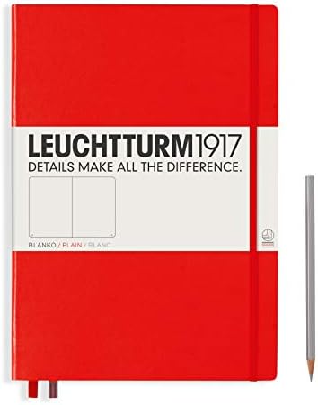 Leuchtturm1917 327150 Notebook Master (A4+), 233 numbered pages, ruled, black
