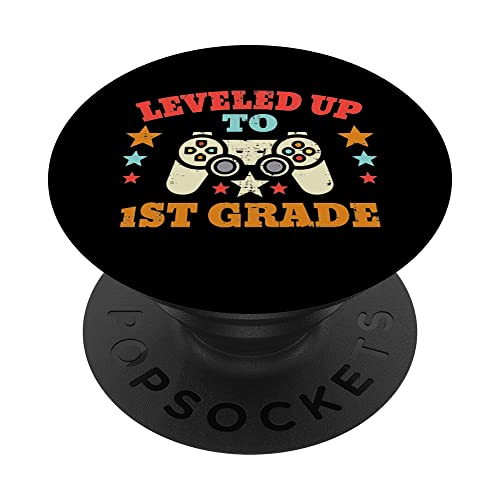 Juego nivelado hasta 1er grado primer día de escuela Gamer Boys PopSockets PopGrip Intercambiable