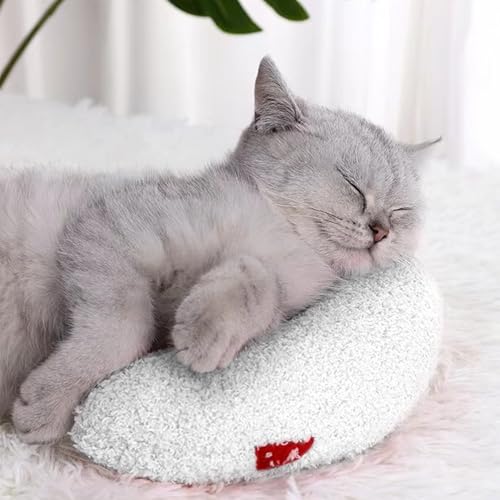 Travesseiro de pescoço de gato, travesseiro calmante para cães, em forma U com padrão morango para g