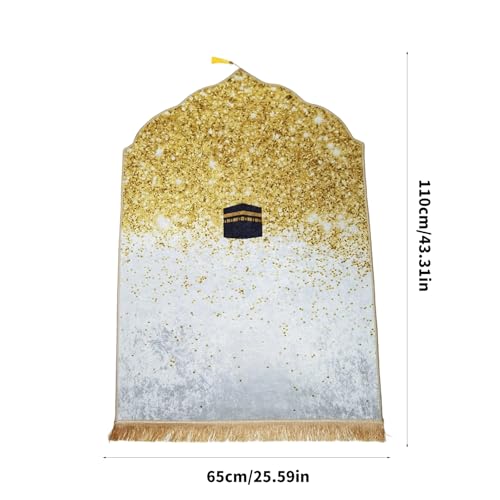 Tapis de prière musulman extérieur et intérieur - Format voyage lavable - 4