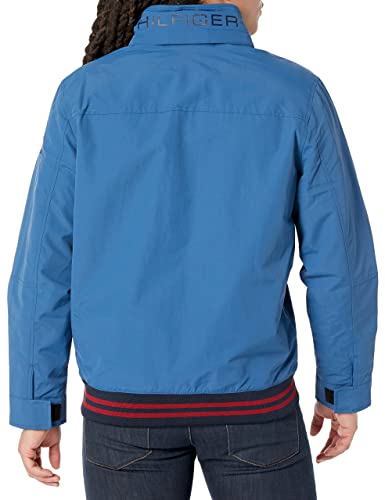 Tommy Hilfiger Mens Adaptive Regatta With Magnetic Zipper Jacket, Athletic Blue, Large Us #TOP1
