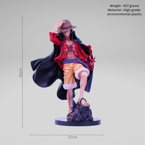 Image of Offo Luffy Wano Arc Action Figure - One Piece Anime PVC Collectible Statue for Home Decor, Office Desk & Study Table | Lightweight Durable Gift for Fans & Collectors