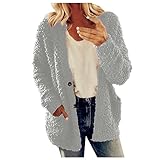 QHDDP Blazer LowWeihnachten Damen Zhrill Blazer Blazer GroßE GrößEn Damen Pelz Westen FüR Damen Kinnie Blazer Damen Lederjacke Hellgrau-3 L