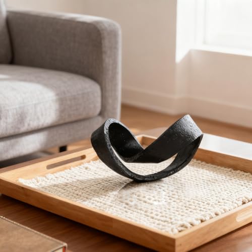 Escultura Geométrica Negra Moderna para Decoración miniatura 5