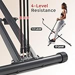 Sunny Health & Fitness Smart Upright Row-N-Ride Trainer w/Adjustable Resistance & 330LB Weight Capacity, Foldable Home Exercise Equipment for Arm, Glute & Leg Training, Free SunnyFit App Connection - Image 4