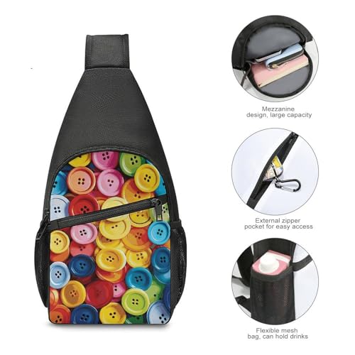 Bolso cruzado deportivo colorido para hombro y pecho miniatura 5