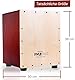 Pyle Cajon Instrument für Kinder & Erwachsene, Sitztrommel Instrumente handgemacht aus Holz (Birke), mit Snare, Trommel für Einsteiger & Profi, Schlagwerk mit abgerundeten Kanten, Rot