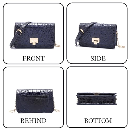 Image of Makcr Joacbv Small Crocodile Crossbody Cell Phone Purse for women Vegan Leather Clutch Wallet with Leather Shoulder Strap | Small