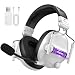 Produktbild WESEARY Bluetooth Kopfhörer, 2,4G Wireless Gaming Headset mit Mikrofon für PS5, PS4, PC, Switch, Mac, Faltbarer Surround Sound Noise Cancelling mit LED Licht, Über 50 Stunden Akkulaufzeit