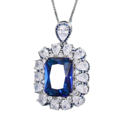 Pendentif émeraude 13x18mm haut de gamme, collier de créateur WZGWDC pour femme élégante