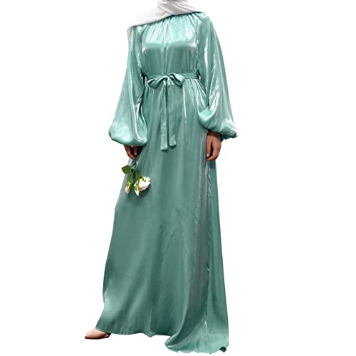 Vêtements ramadan de luxe style abaya dubaï chic à manches bouffantes