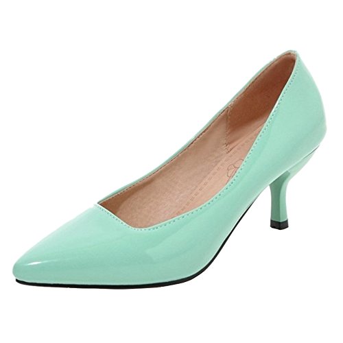 Image of Smilice Women Fashion & Dressy Pointed Toe Court Shoes with 116 Colors for Wedding & Party Green
