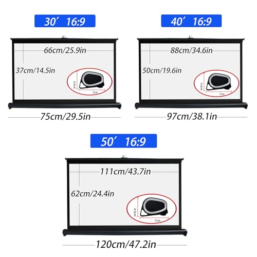 Pantalla portátil de proyección para escritorio 50" 16:9 miniatura 7