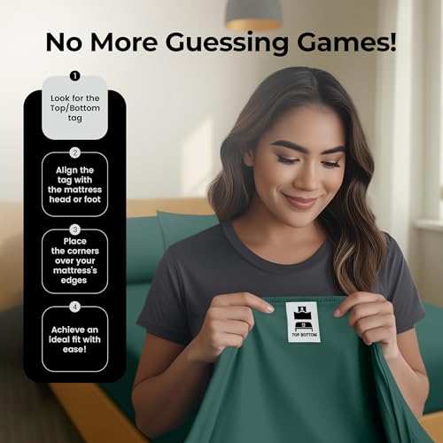 Image of Utopia Bedding King Fitted Sheet - Bottom Sheet - Deep Pocket - Soft Microfiber - Shrinkage and Fade Resistant - Easy Care -1 Fitted Sheet Only (Emerald)