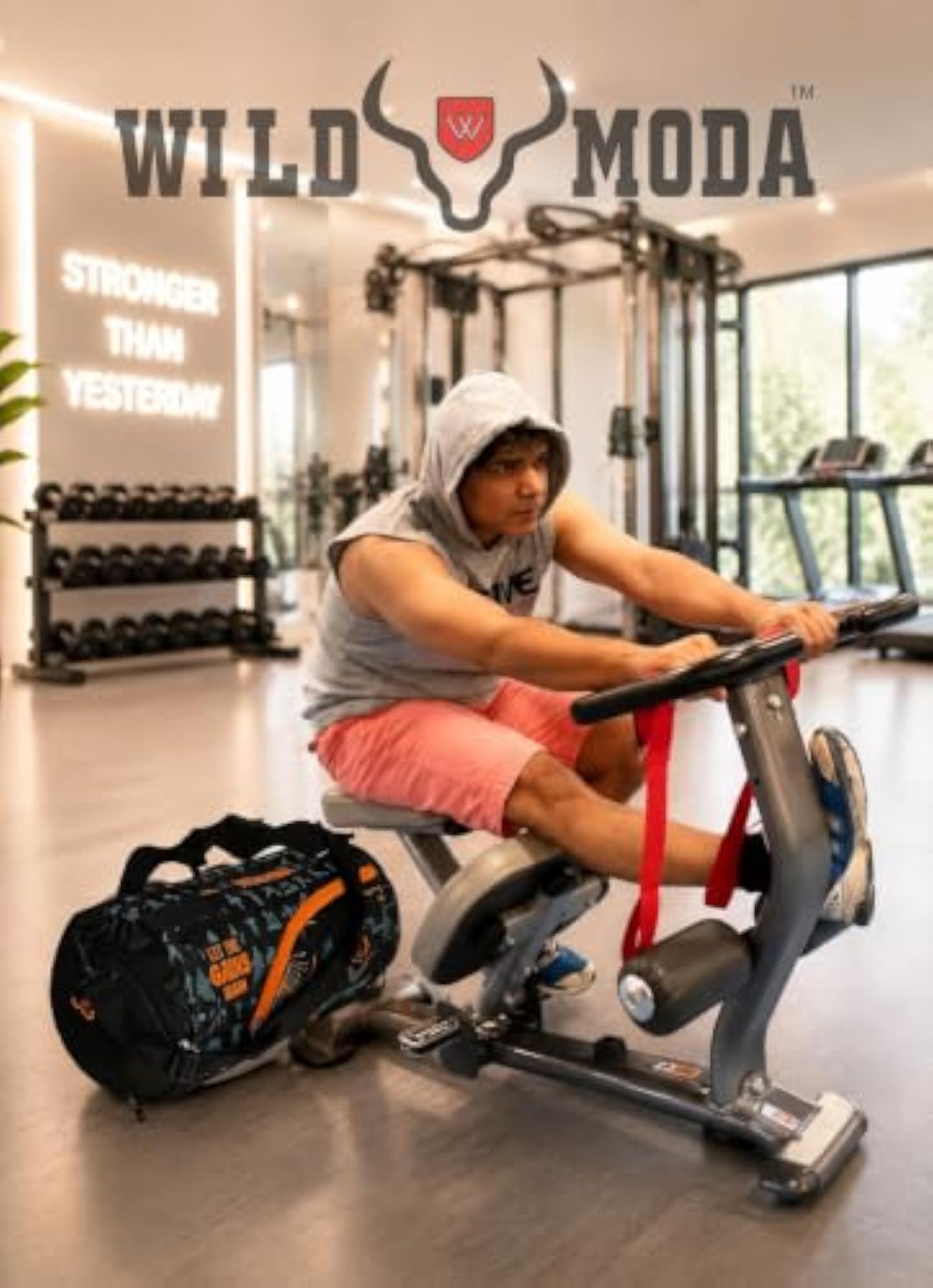 Unisex Black & Orange FusionFIT Gym Bag