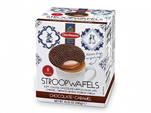 Daelmans Galletas Chocolate Caramel Stroopwafels in Cube Box