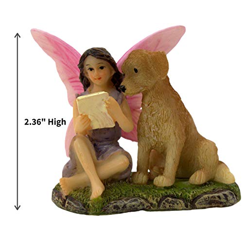 Pretmanns Fairy Garden Fairies - Fairy Garden Accessories - Fairies For Fairy Garden Outdoor - Garden Fairy Figurine Sofia With Dog For Miniature Garden - 1 Item #TOP1