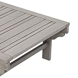 greemotion Gartenliege Maui Sonnenliege Holz grau-Liegestuhl mit Rollen für Garten, Terrasse & Balkon-Outdoor Rollliege Kopfteil verstellbar, 19,5 x 6,5 x 1 cm - 11