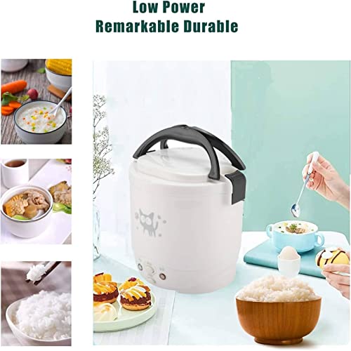 Image of Tiiyee Mini Rice Cooker, 1L 12v Portable Rice Maker Car Food Steamer 2 Cup