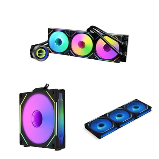 Lian Li GA2T36INB Galahad II Trinity 360 AIO CPU Liquid Cooler 360mm & SL Infinity 120 Reverse Blade Black Single Pack & UNI Fan SL-Infinity 120 RGB Triple Pack Black with Controller - UF-SLIN120-3B