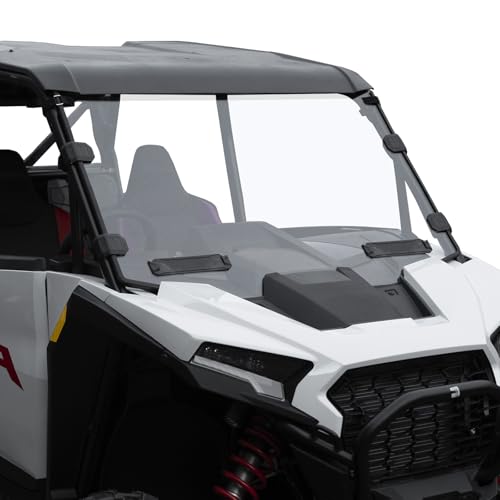 KIWI MASTER Vented Full Windshield for 2024-2026 Polaris RZR XP 1000/RZR XP S 1000 Accessories Hard Coat Poly Front Window Heavy Duty Polycarbonate Scratch Resistant