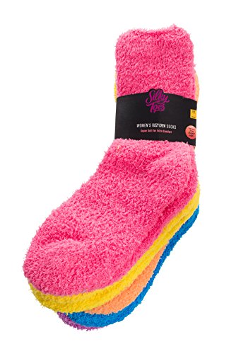Image of Silky Toes Soft Fuzzy Socks for Women, Warm Fluffy Christmas Gift Socks in Matching Pouch for Sleeping Slipper House Socks
