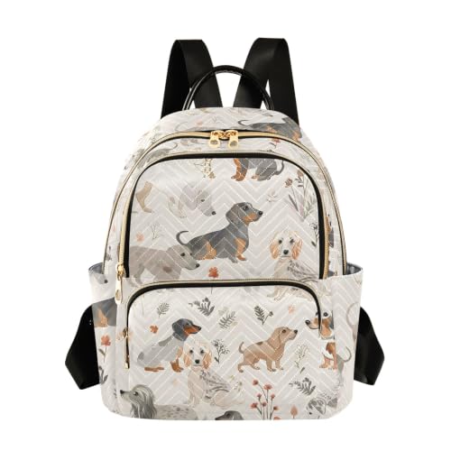 Petit sac à dos pour femme et filles motif chiens adorables taille S