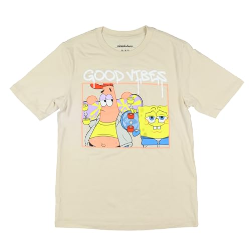 SpongeBob Squarepants T-Shirt Boys' Good Vibes Skater Kids Graphic Tee