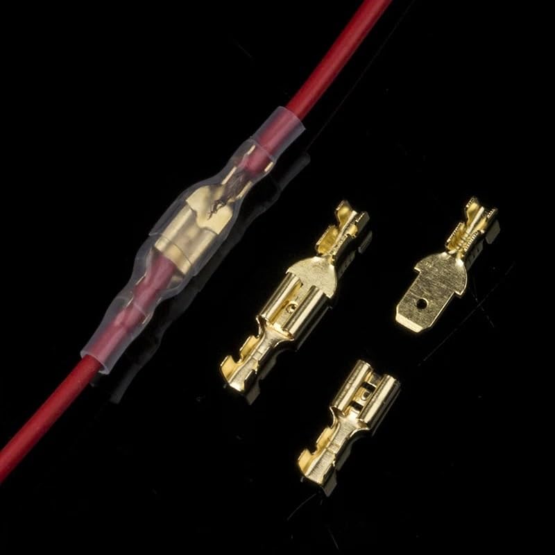200 szt. 4,8 mm zaciski zaciskowe izolowane uszczelnienie elektryczne złącza przewodów zaciskowych zestaw złączy zaciskowych