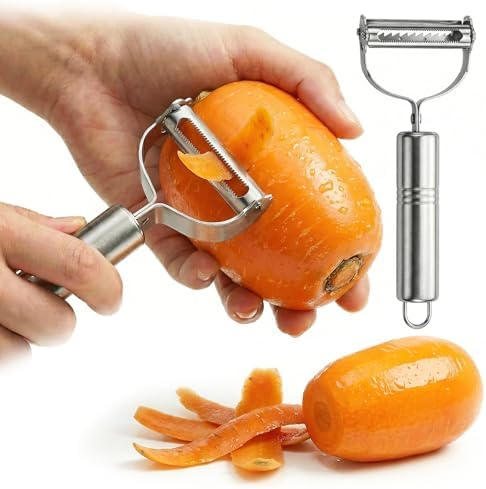 Descascador De Legumes, Cortador Legumes 2 Funções Descasca E Faz...