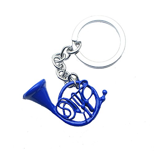 FanCornerCreations Blue French Horn Keychain, inspired by How I Met Your Mother